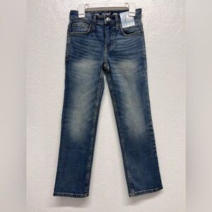 Cat & Jack Boys Straight Leg Stretch Adjustable Waist Slim Jeans - 10 Slim